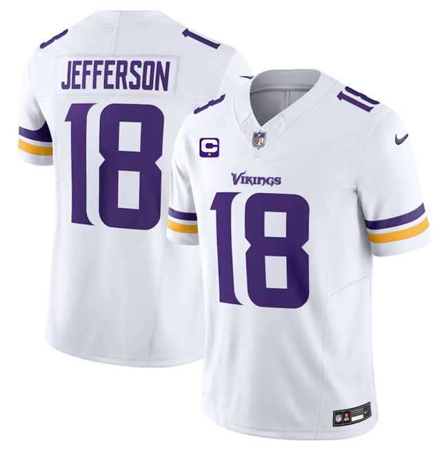 Men & Women & Youth Minnesota Vikings #18 Justin Jefferson White 2023 F.U.S.E. With 1-Star C Patch Vapor Untouchable Limited Jersey,We sell and wholesale Men & Women & Youth Minnesota Vikings #18 Justin Jefferson White 2023 F.U.S.E. With 1-Star C Patch Vapor Untouchable Limited Jersey on line form chian!
